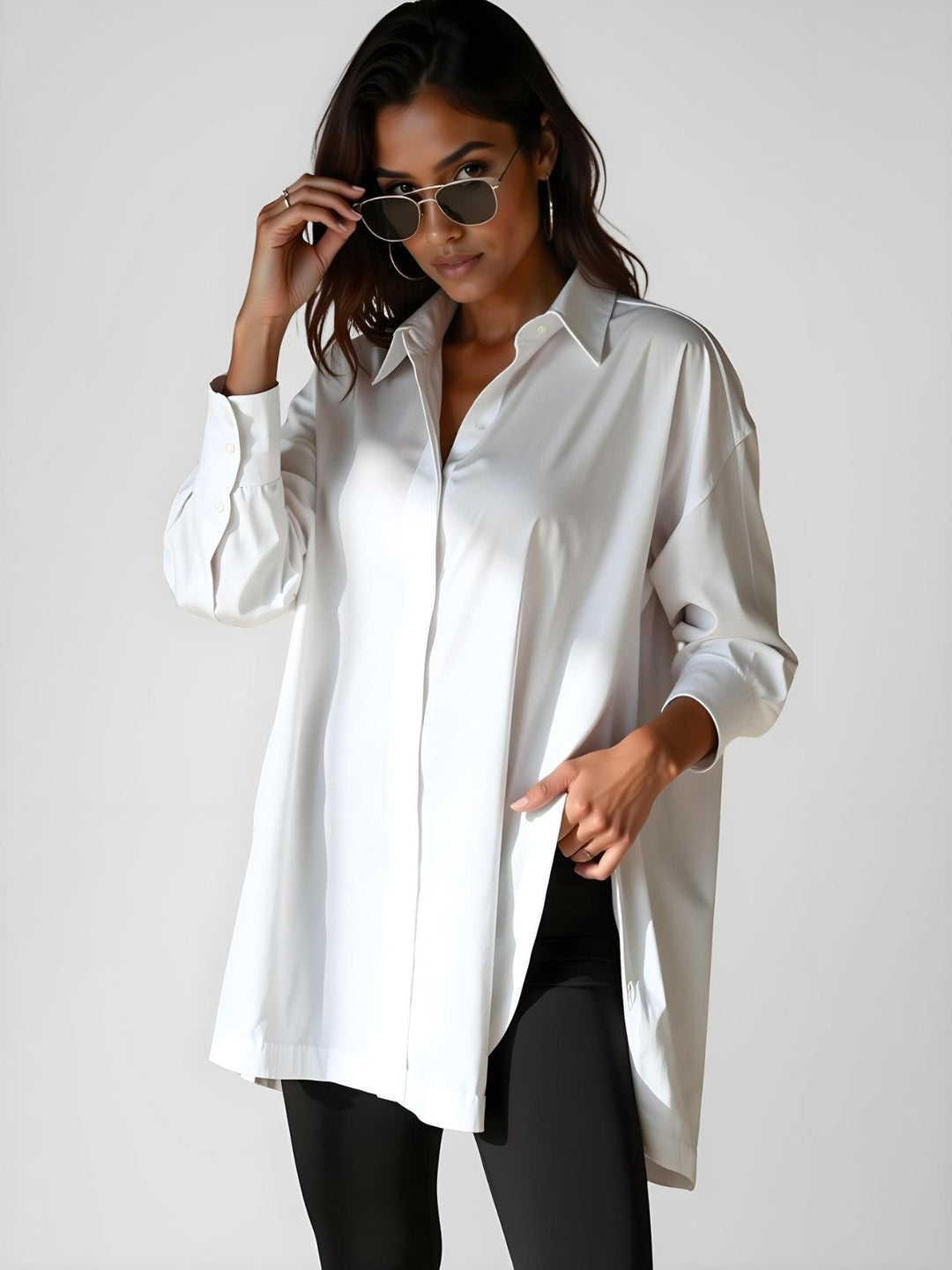 Maison™ | Oversized Lapel Shirt Dress