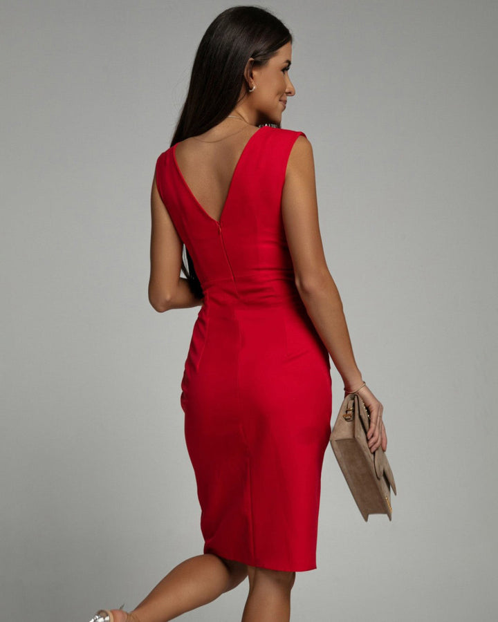 Maison™ | Elegant Scarlet Wrap Dress