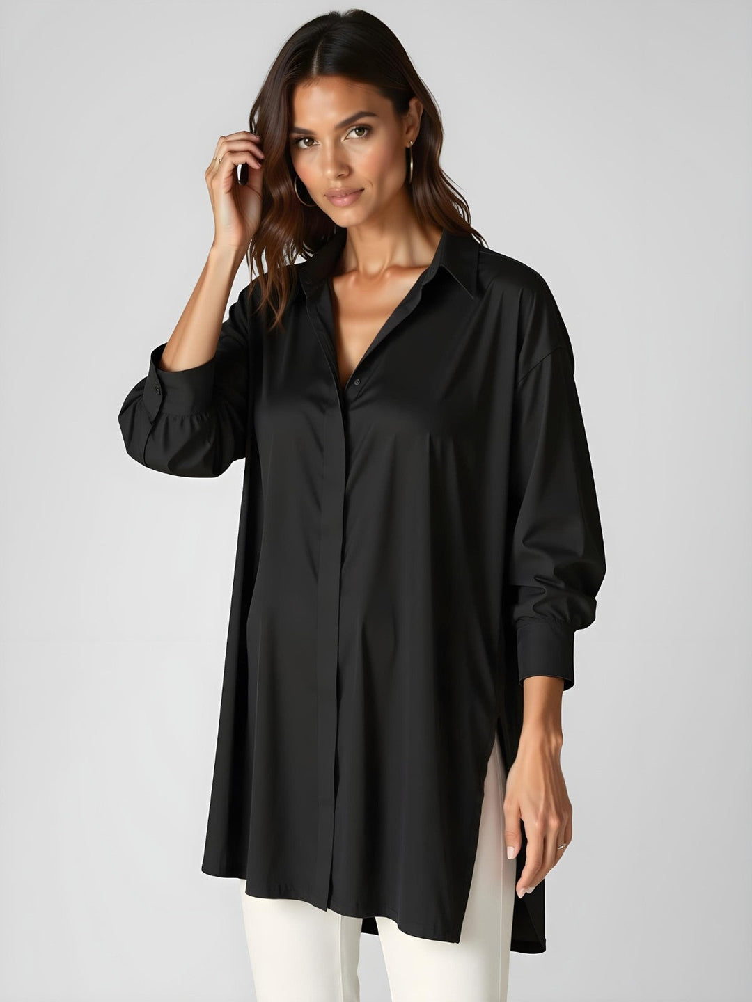 Maison™ | Oversized Lapel Shirt Dress
