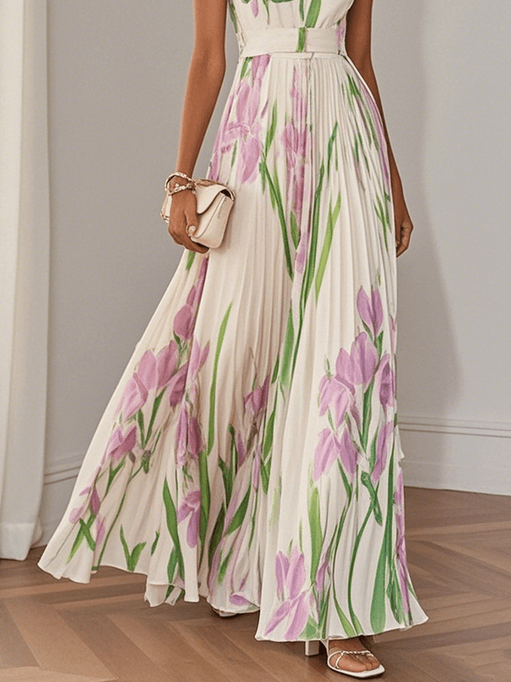 Maison™ | Floral Pleated Maxi Dress