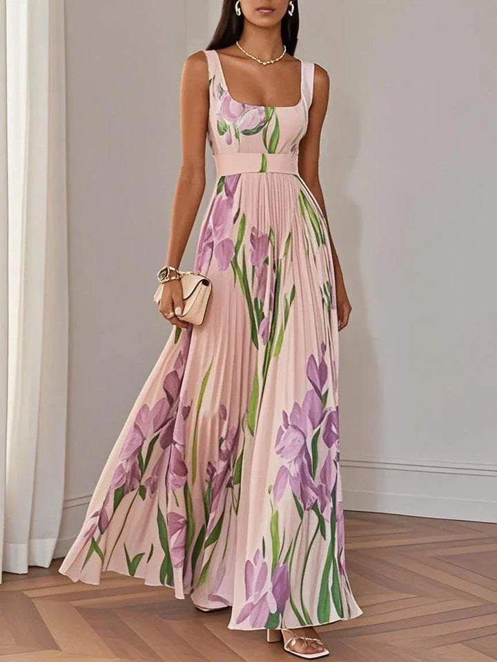 Maison™ | Floral Pleated Maxi Dress