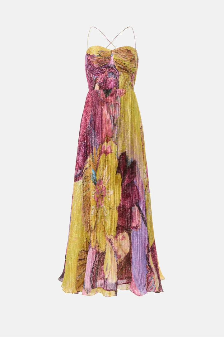 Maison™ | Multicolored Ikat Print Maxi Dress