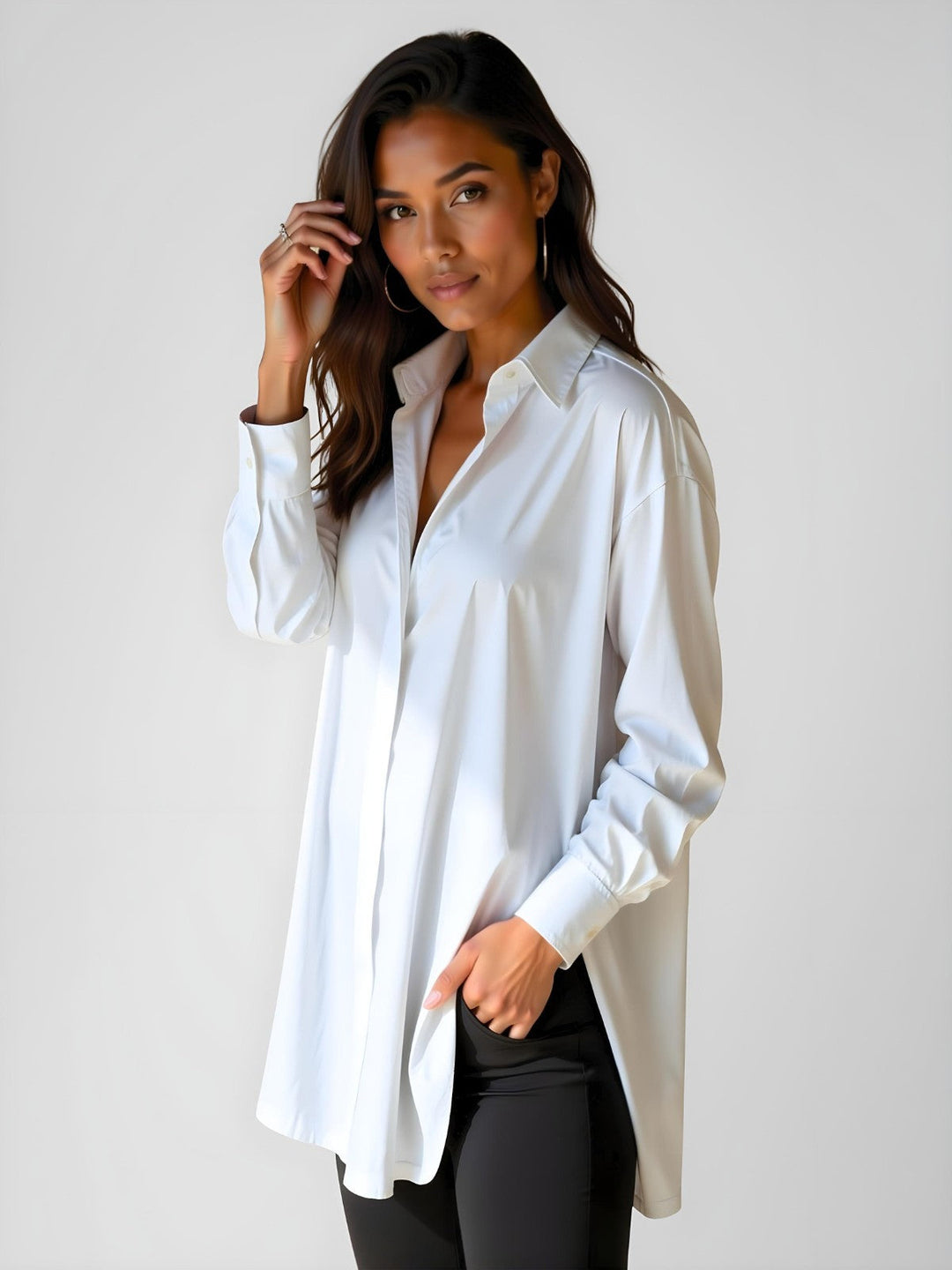 Maison™ | Oversized Lapel Shirt Dress
