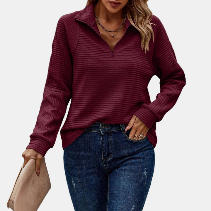 Iris | Half-Zip Detailed Pullover